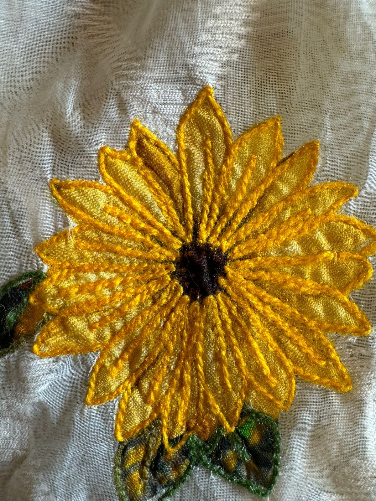 Self weaved Pure organic cotton shirt with neck Patti and potli button detailings on the neckline